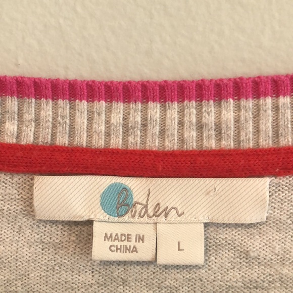 Boden Large Sweater with Pink Embroidered Dog 🐶 - Picture 3 of 6